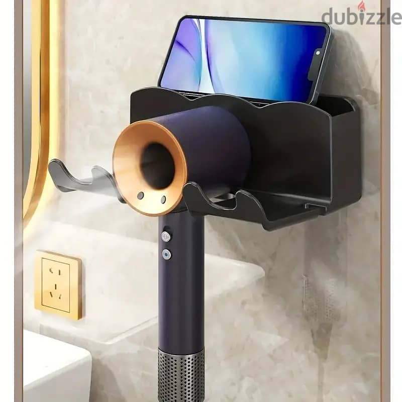 Bathroom Wall-mounted Hair Dryer Shelf Bracket 4