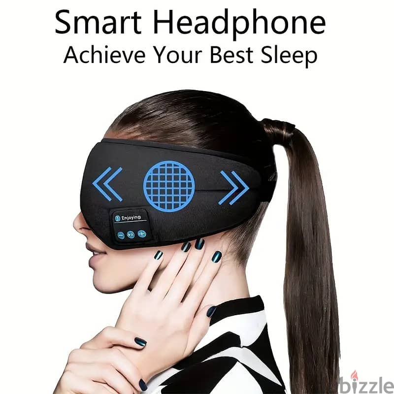 Wireless Sleeping Mask Headset With Built-in Speakers 1