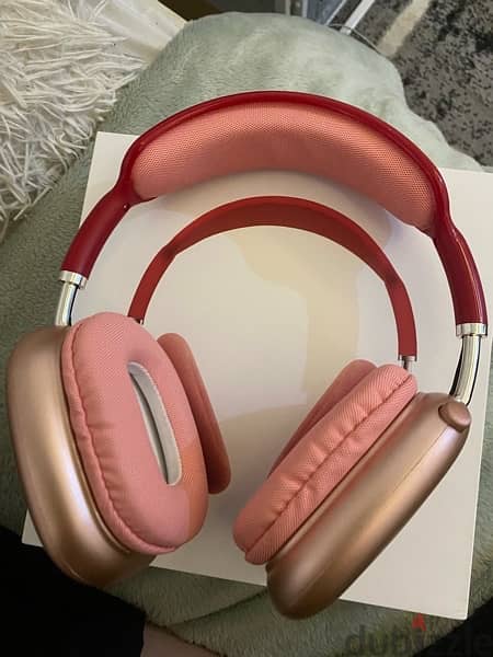 apple headphones lookalike pink n red 2