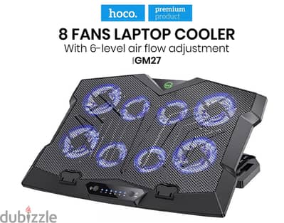 Hoco GM27 8 Blades Laptop Cooling Fan With Stand.