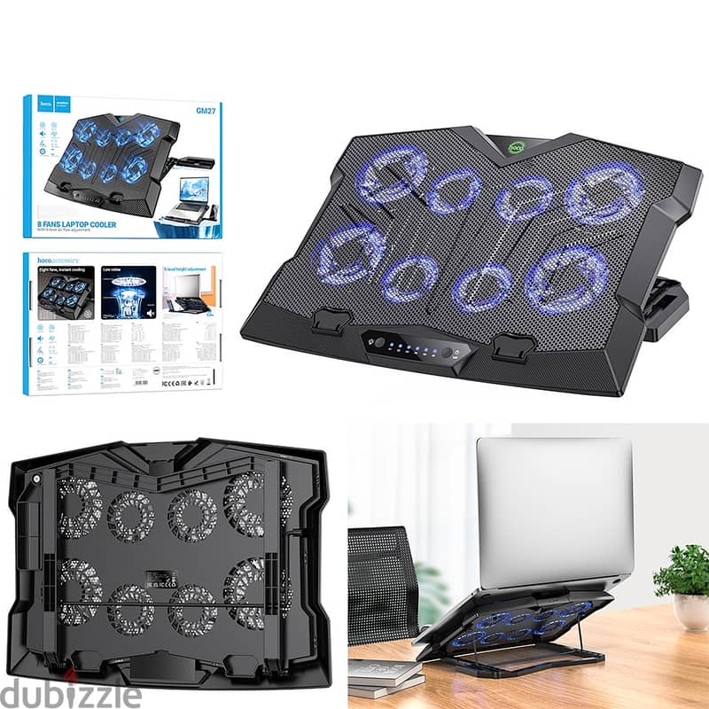 Hoco GM27 8 Blades Laptop Cooling Fan With Stand. 2