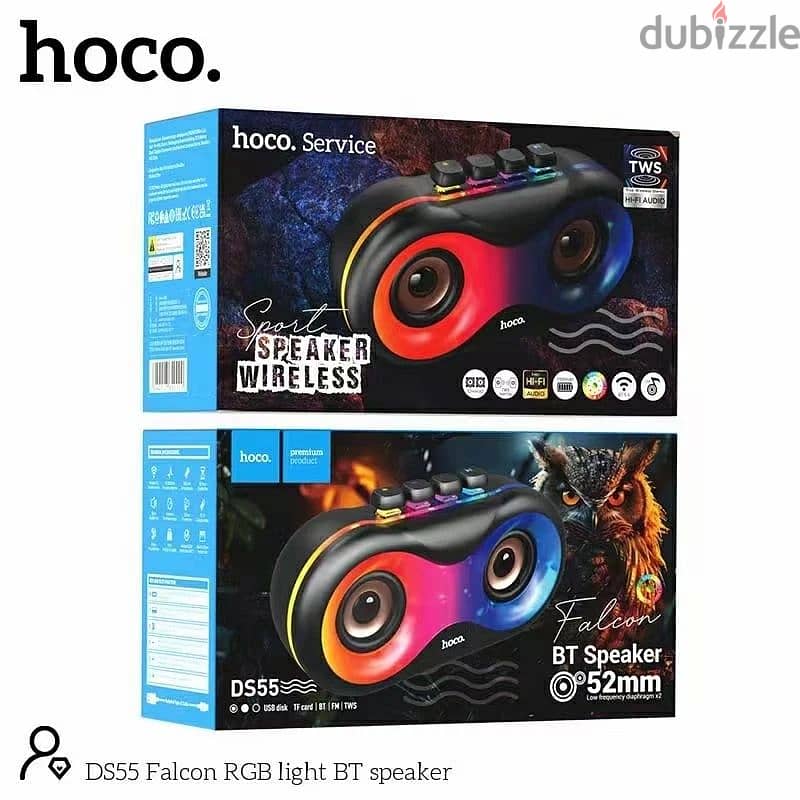 Hoco DS55 Falcon RGB Lights BT Speaker 4