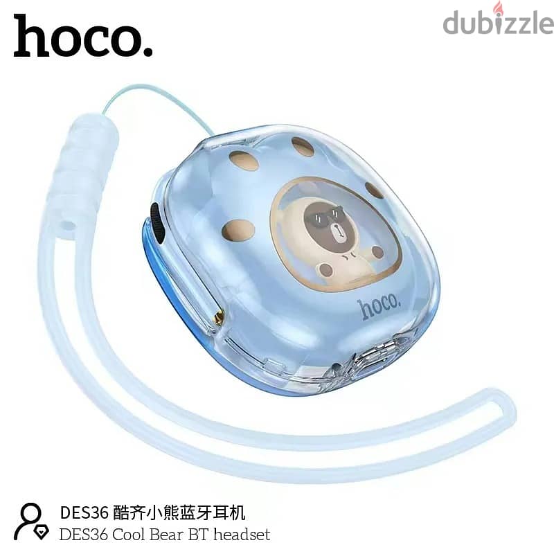 Hoco DES36 TWS Cool Bear Wireless Headset 2