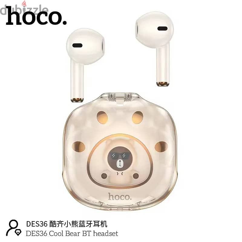 Hoco DES36 TWS Cool Bear Wireless Headset 5