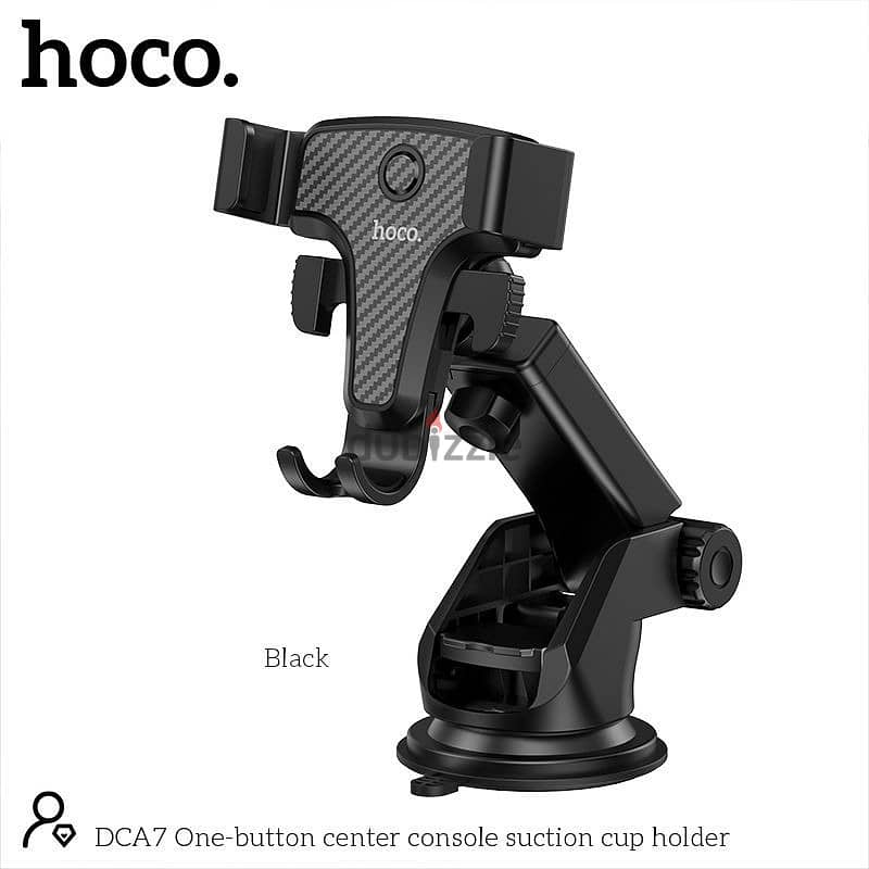 Hoco DCA7 Car Dashboard & Console Mobile Holder With Suction Cap 0