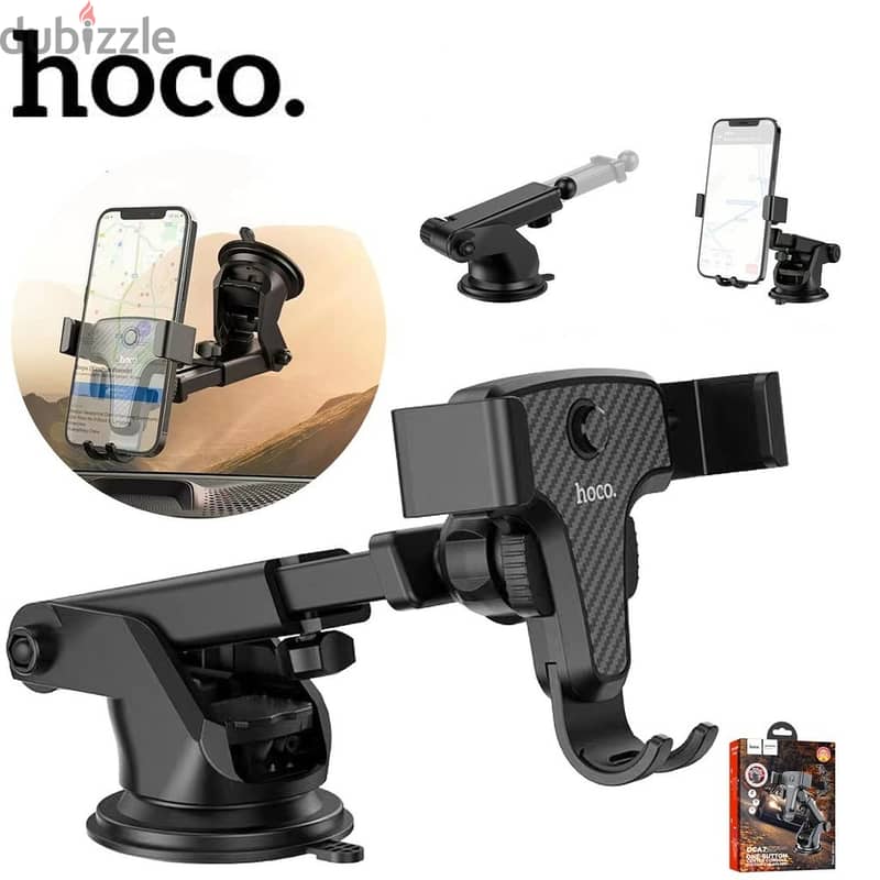Hoco DCA7 Car Dashboard & Console Mobile Holder With Suction Cap 1