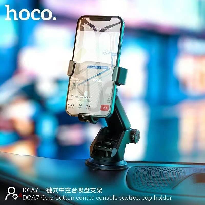 Hoco DCA7 Car Dashboard & Console Mobile Holder With Suction Cap 3