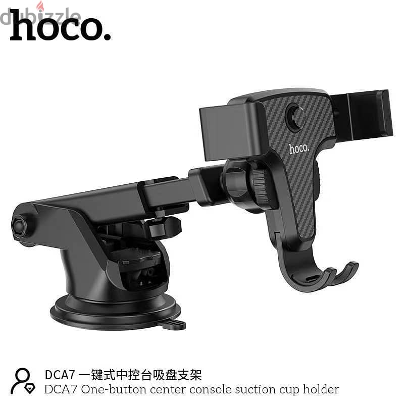 Hoco DCA7 Car Dashboard & Console Mobile Holder With Suction Cap 4