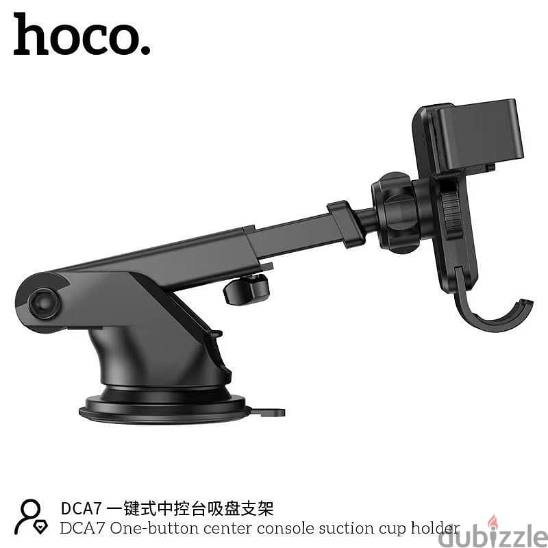 Hoco DCA7 Car Dashboard & Console Mobile Holder With Suction Cap 5