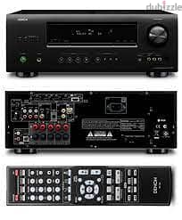 Denon AVR home theater amplifier pure acoustic speakers and subwoofer