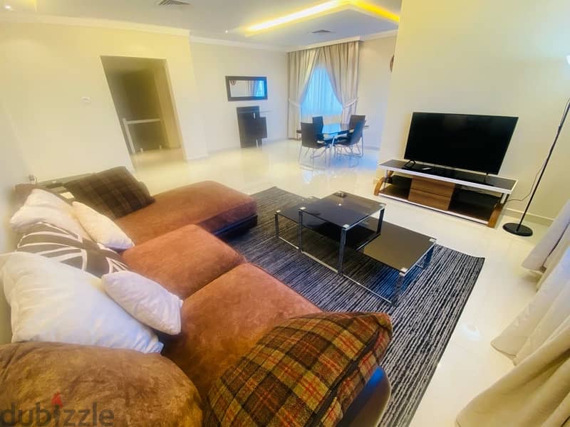 mangaf - fully furnished 2 bedrooms duplex villa w/full facilities 0