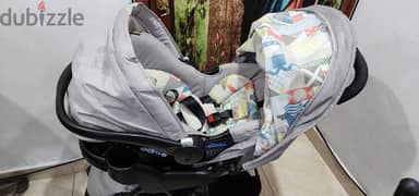 geraco stroller with car seat and baby chair