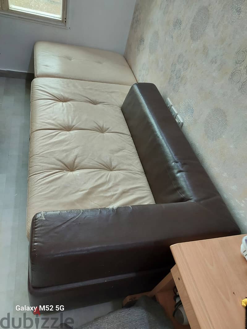 Home Center Leather Sofa for Sale 0