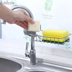 Adjustng Over Kitchen Sink Caddy Clamp  Sponge Scrubber Holder Storage