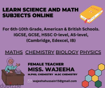 Female Online Tutor / Triple Science & Complete Math