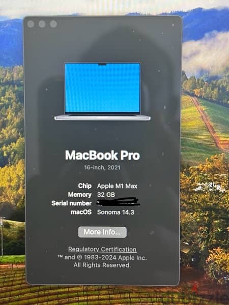 Macbook Pro 16” 2021 M1 Max - 32 GB - 1 TB SSD 1