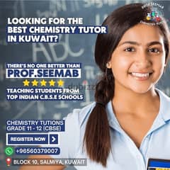 Excellent chemistry tuitions  for grade 10(Science) ,11 and 12!