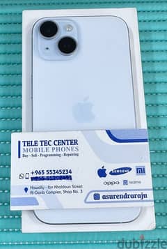 iPhone 15 5G 256 GB Blue 10 days Used Only!