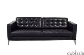 Beautiful Black Tufted Leather Sofa
