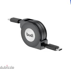 Budi Retractable USB-C To USB-C Cable PD 65W 1 Meter