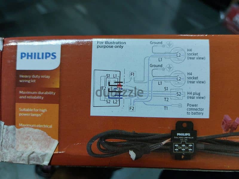 philips head light wiring kit h4 130/100 W 2