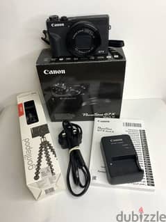 Canon G7X Mark iii Camera / Gorilla Tripod / Case
