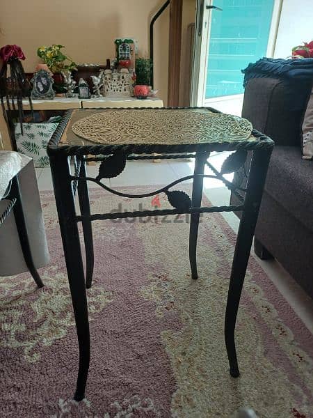 antique iron rod 2 coffee tables and 1 big table 2