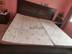 King Size Bed With (Storage) and Two Mattresses