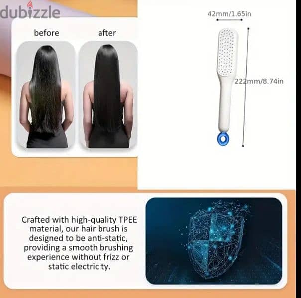 1pc Self-Cleaning Hair Brush 1