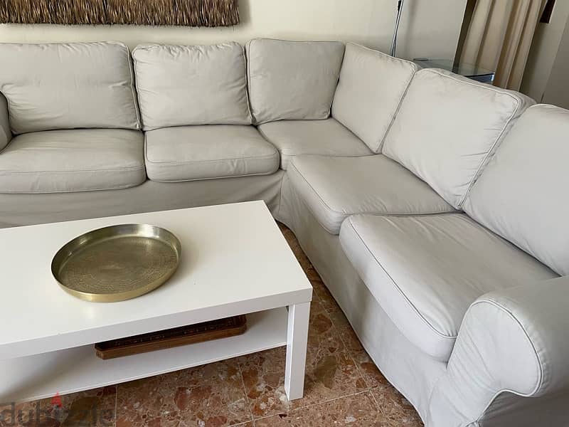 corner sofa set & coffee table 0
