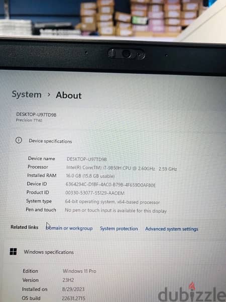 DELL WORKSTATION i7 9th with 6 GB NVIDIA GRAPHICS 6