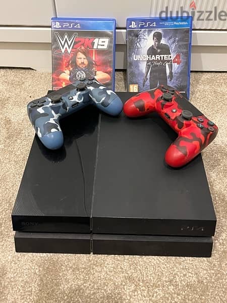 PS 4 Pro 1TB with 2 joysticks and 2 games 1
