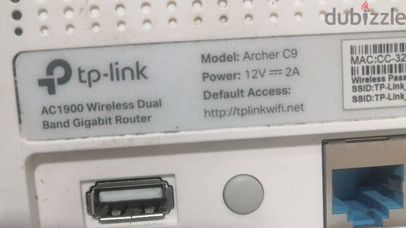 TP Link Wireless Dual Band Router
Model: Archer C9 AC 1900 9