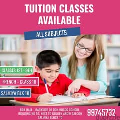 TUITIONS AVAILABLE