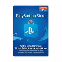 PlayStation Network Card - $50 (U. S. Account)