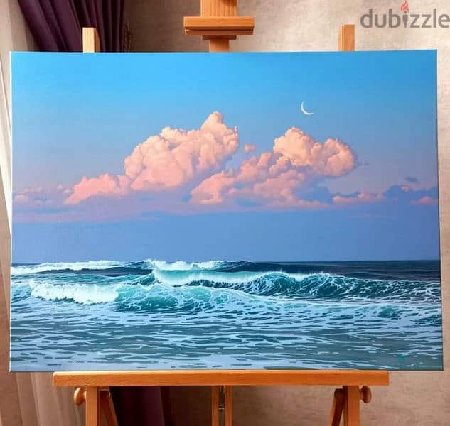 realistic Beach oil painting 0