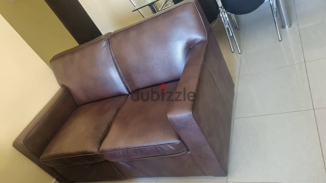Double seater Leather Sofa 1