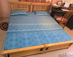 Solidwood bed with mattress