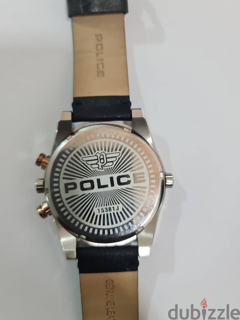 Police Men's Stainless Steel  Watch with LeatherPLU 15381JSTR/03 3