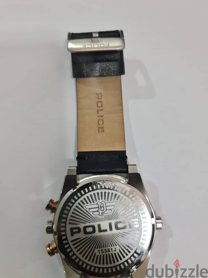 Police Men's Stainless Steel  Watch with LeatherPLU 15381JSTR/03 7