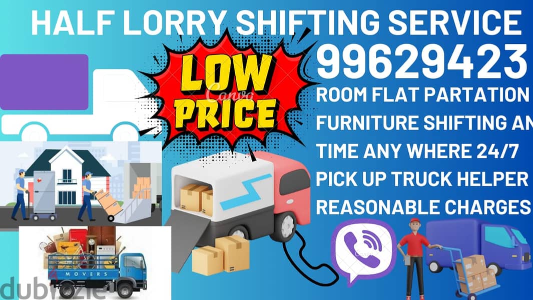 Half lorry shifting service 99 62-94 23 3