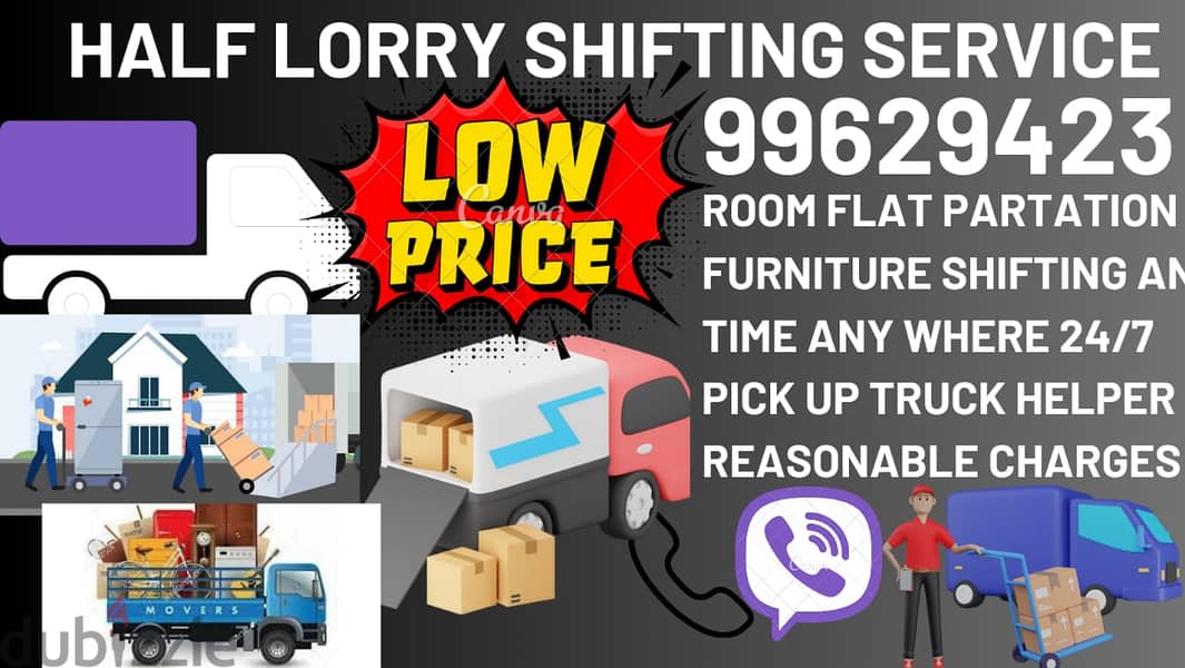Half lorry shifting service 99 62-94 23 5