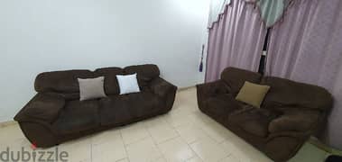 Sofa, table, king cot, cupboard & Curtain 0