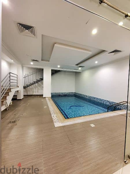 للايجار دوبلكس ارضي مع سرداب مع حمام سباحة خاص بالزهراء 1
