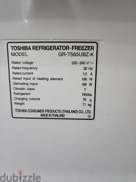 toshiba refrigerator inverter, big size, clean condition 4
