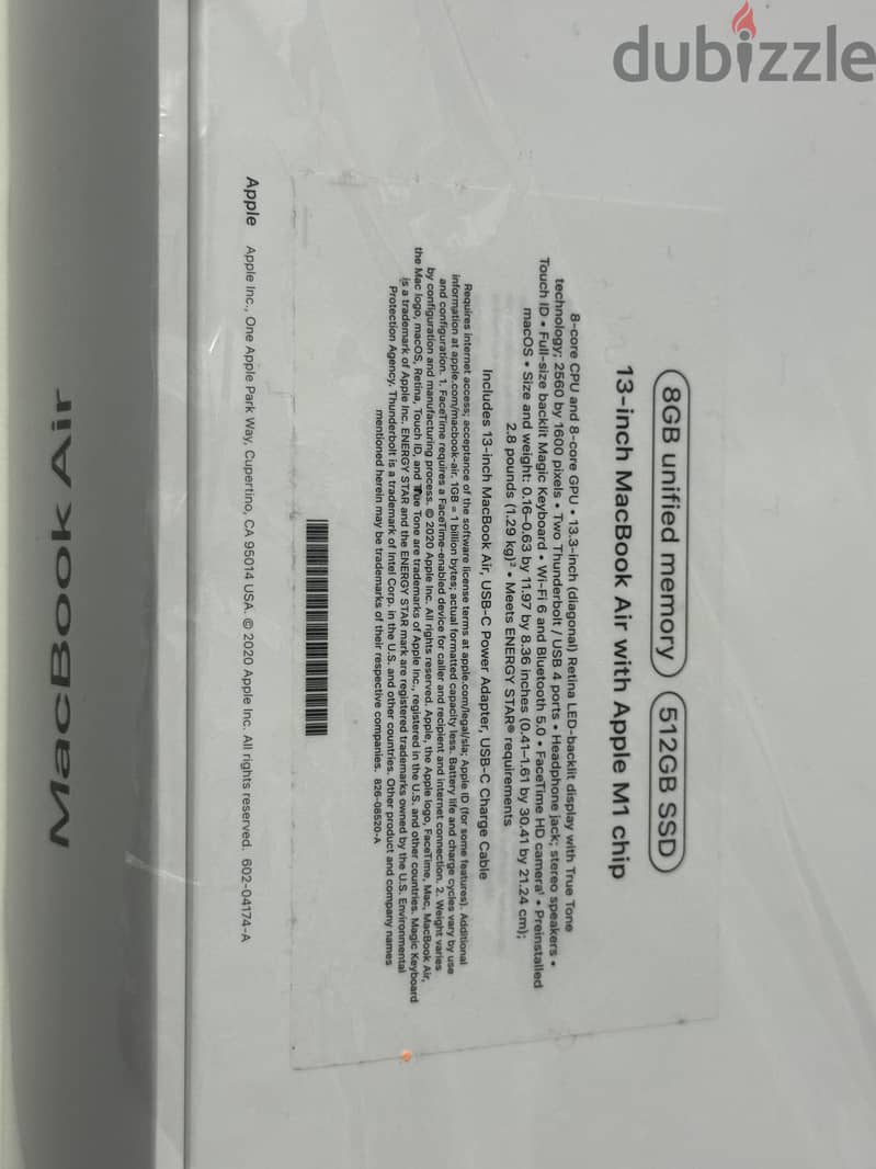 New - Macbook Air M1 512GB 1
