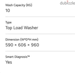 LG Top Load Washing Machine 0