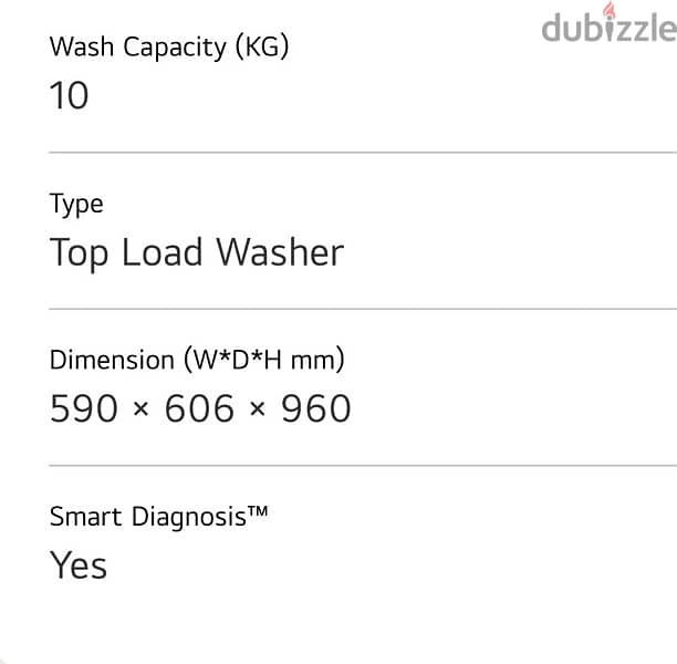 LG Top Load Washing Machine 0