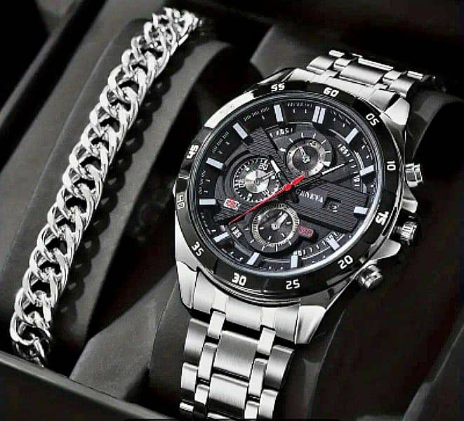 New watch set/ men's watch and chain 0