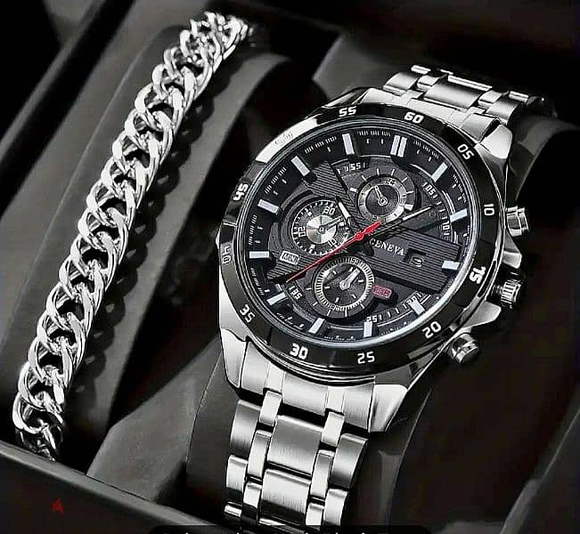 New watch set/ men's watch and chain 6